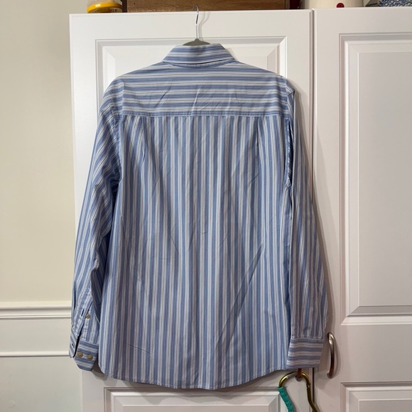 Tommy Bahama Denim Blue Stripe Long Sleeve Button Up Cotton Shirt Size Medium - Picture 4 of 4